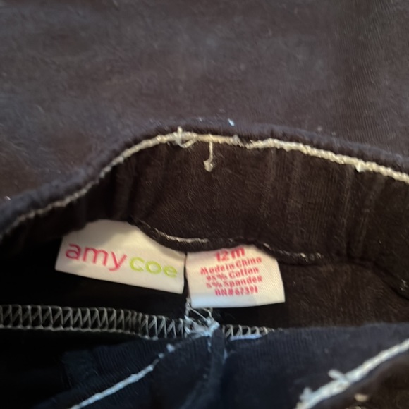 Glam Baby sequin Black long sleeve and zip ankle pants 2piece Track 12 months - Picture 7 of 8